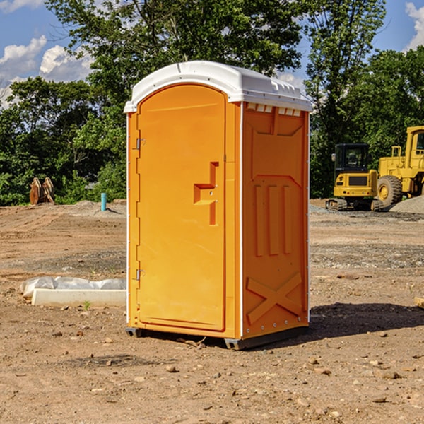 how often are the portable restrooms cleaned and serviced during a rental period in Chatham Michigan